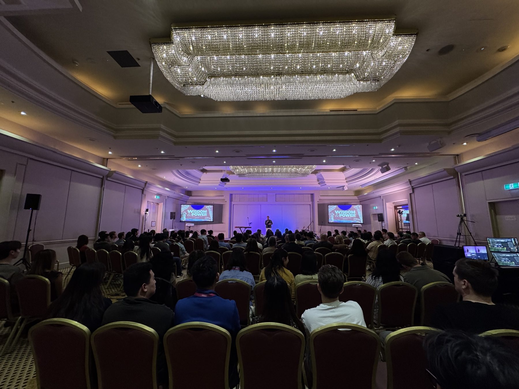 Grace City gathered in the Mascot Ballroom at Stamford Plaza on our first Sunday